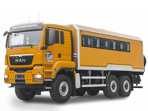 Вахтовый автобус MAN TGS 33.440 6x6 BB CH ISF282 - 32 мест. 