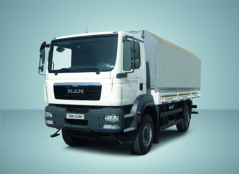 БОРТОВАЯ АВТО ПЛАТФОРМА С ТЕНТОМ MAN TGM 13.280 4X4 BB С05